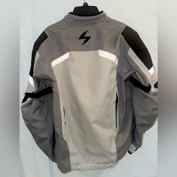 Scorpion Exo Optima Men's Waterproof Armored Riding Motorcycle Jacket Gray Large - Picture 4 of 15